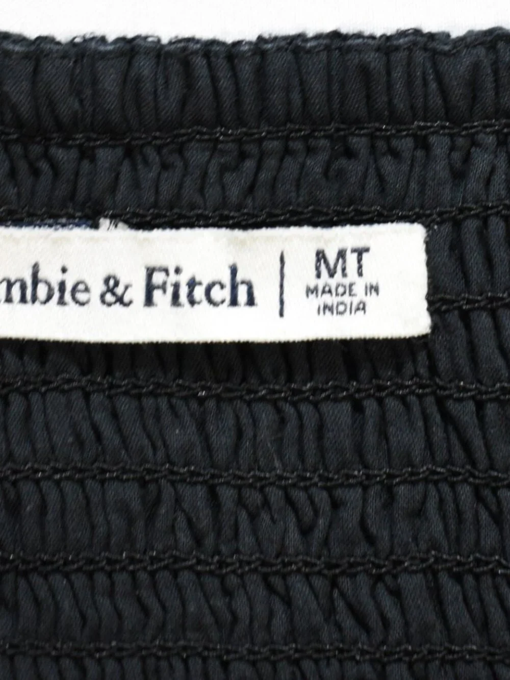 Abercrombie & Fitch Black Strapless Smocked Maxi Dress M Tall